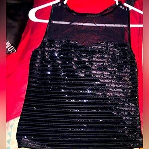 JOSEPH RIBKOFF🩶 Black Velvet Sequin Camisole.